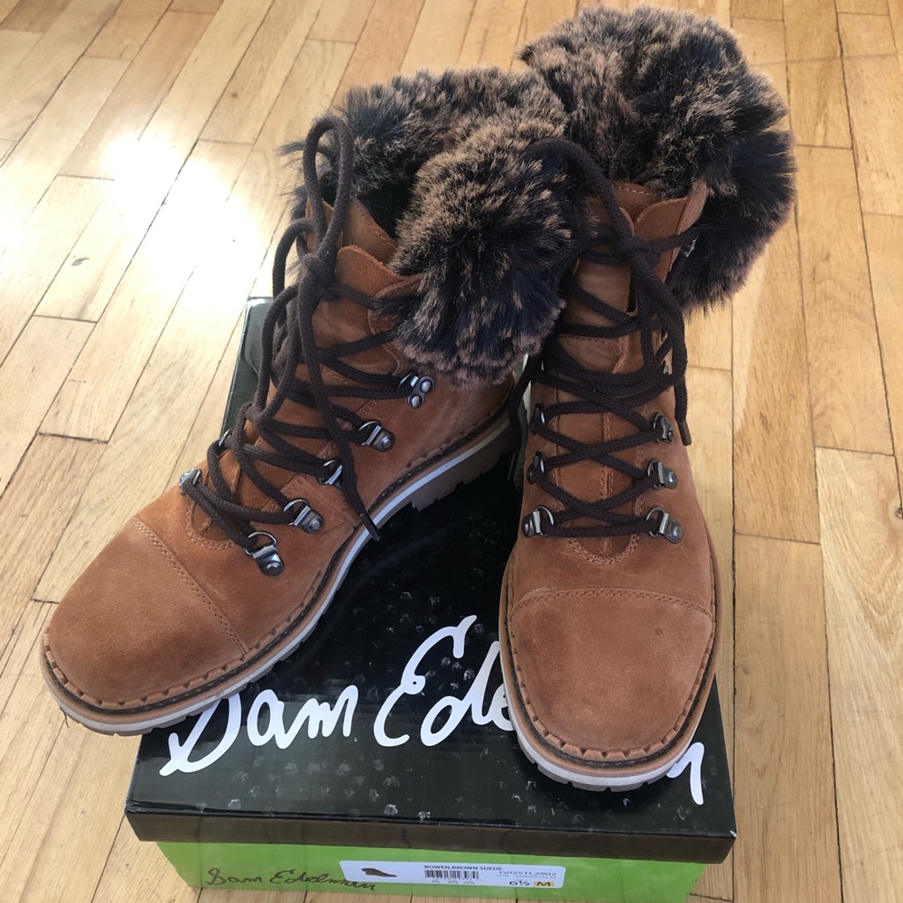 Sam Edelman Bowen Brown Suede Boots size 6.5 M